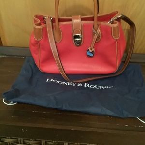 Dooney &Bourke Red Pebble leather satchel.